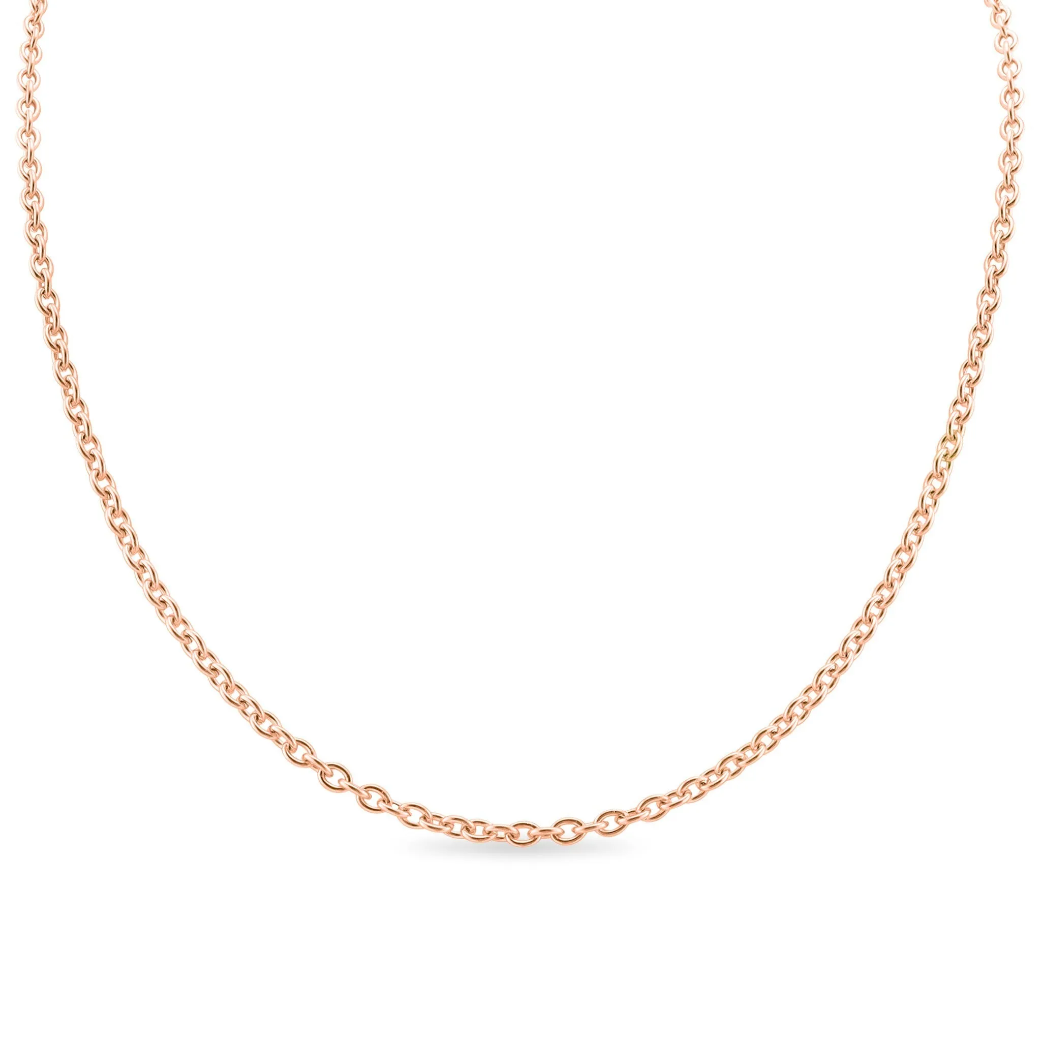 10 Pack - Rose Gold 20" Stainless Steel Loop Chain Necklace / CHN3011