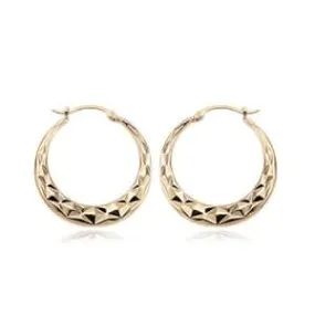 14K Yellow Hoop Earrings