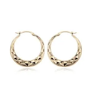 14K Yellow Hoop Earrings