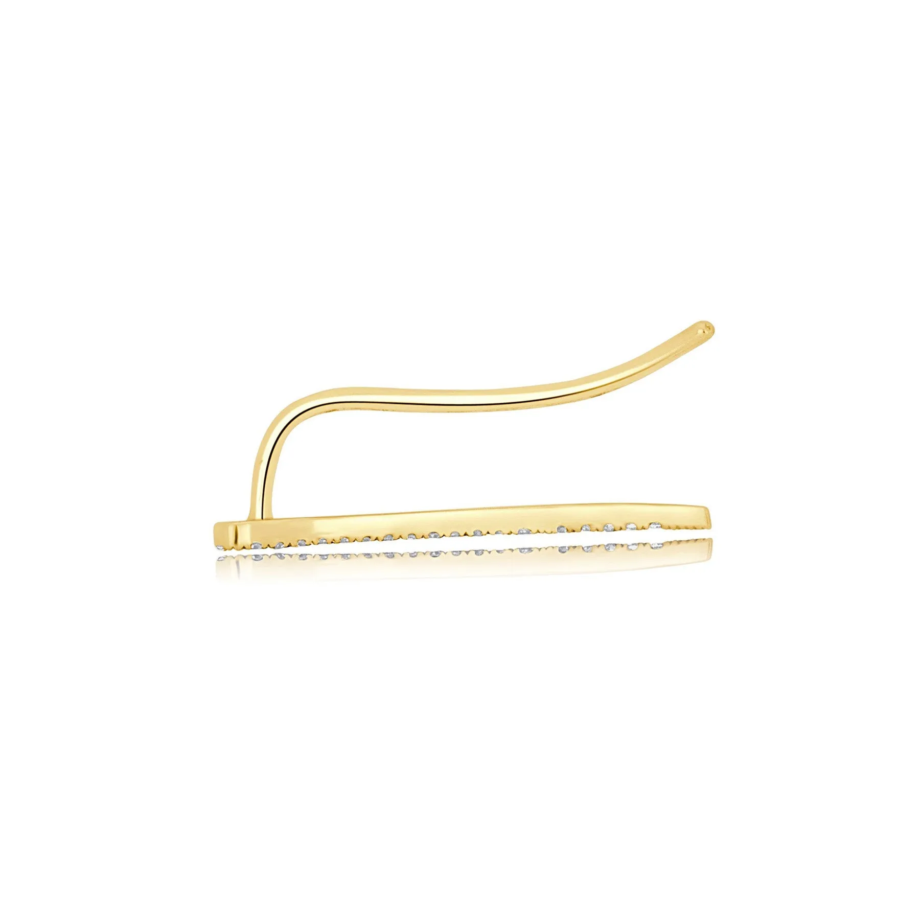 14KT Yellow Gold Diamond Karma Ear Climber