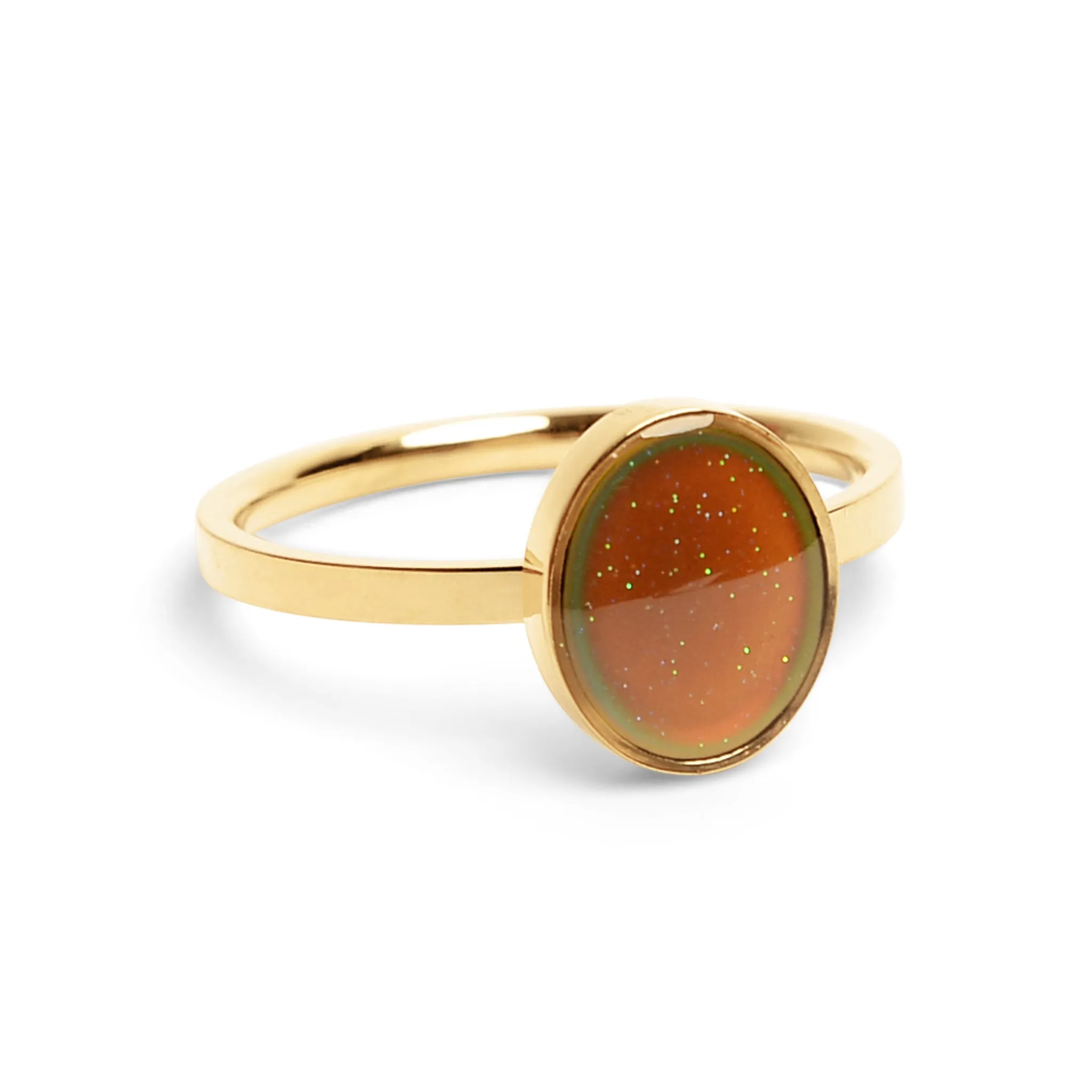 18k Gold PVD Coated Stainless Steel Mood Ring / CFR7041