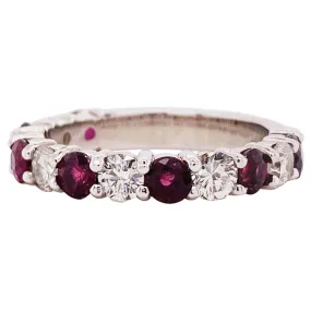 3/4 Ruby & Diamond Stackable Band