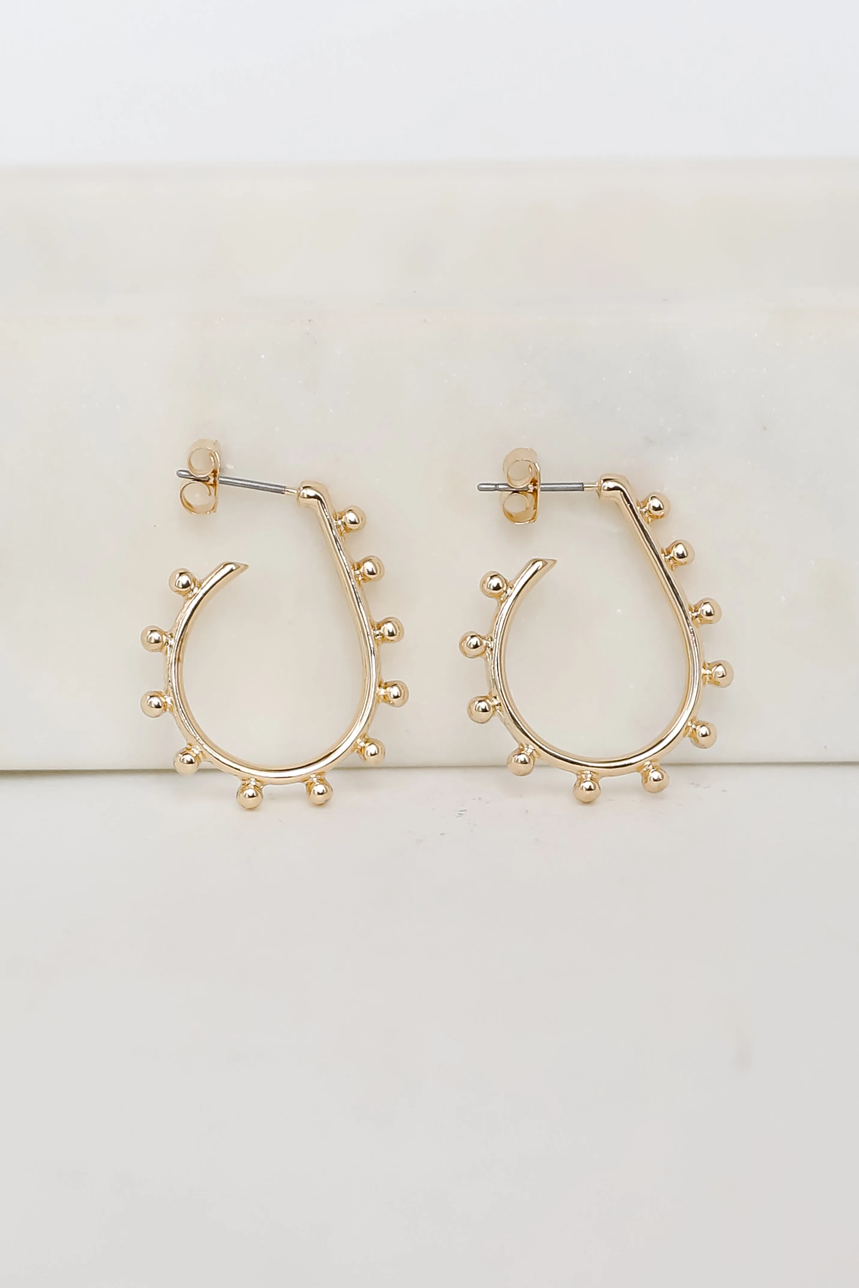 Alyssa Gold Teardrop Hoop Earrings