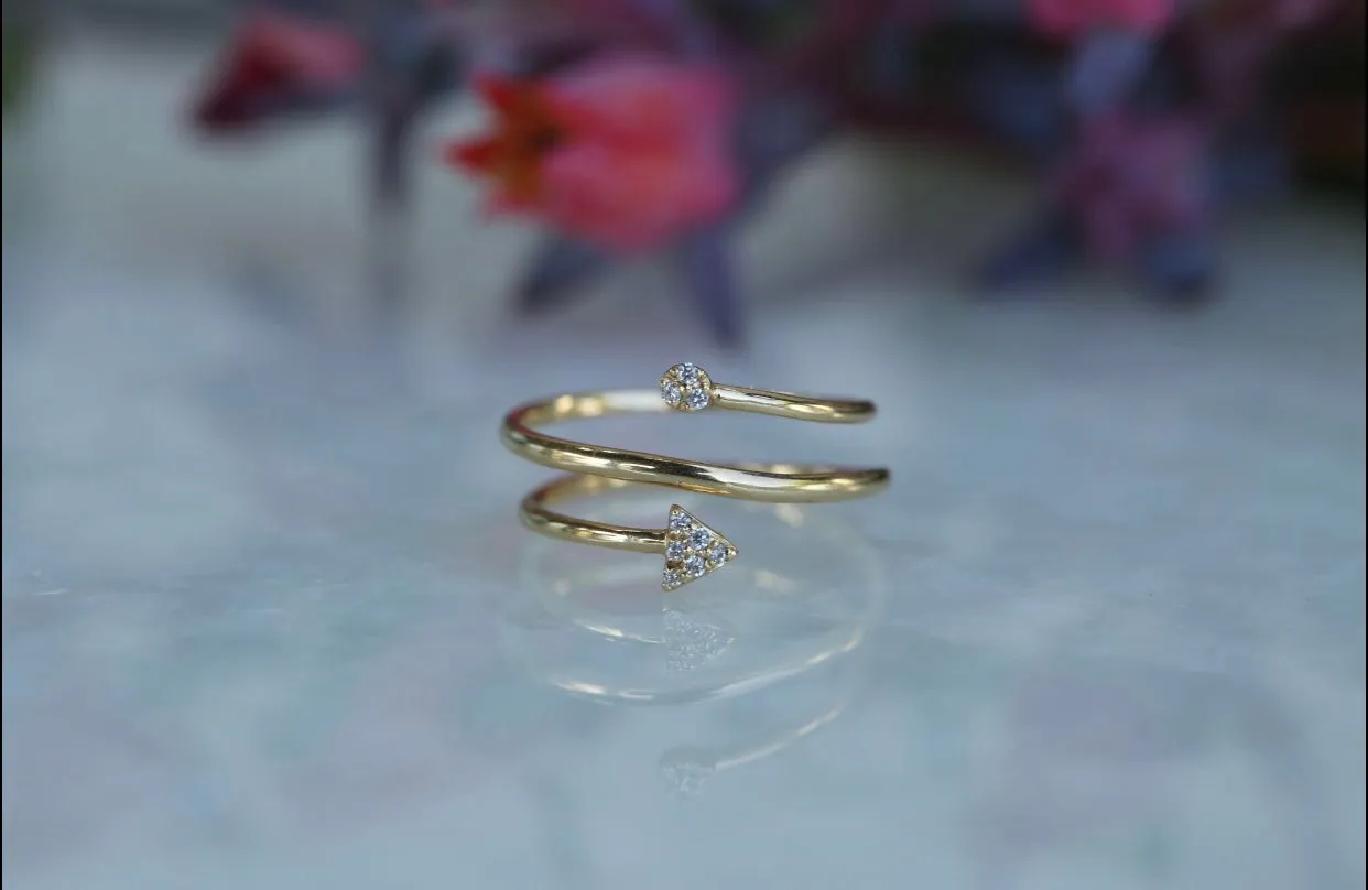 Arrow Wrap Diamond Ring