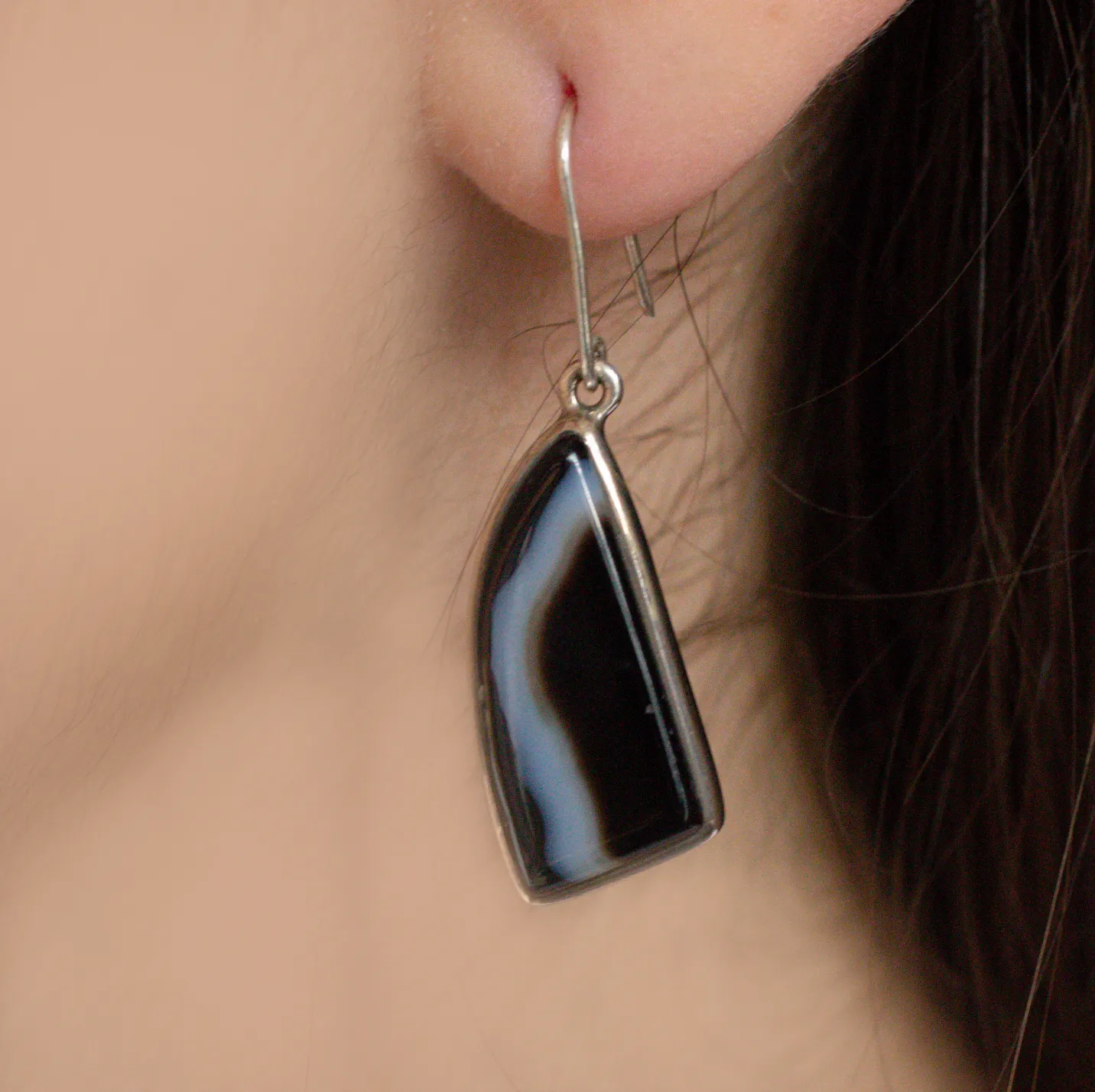 Banded Agate Drop Earrings