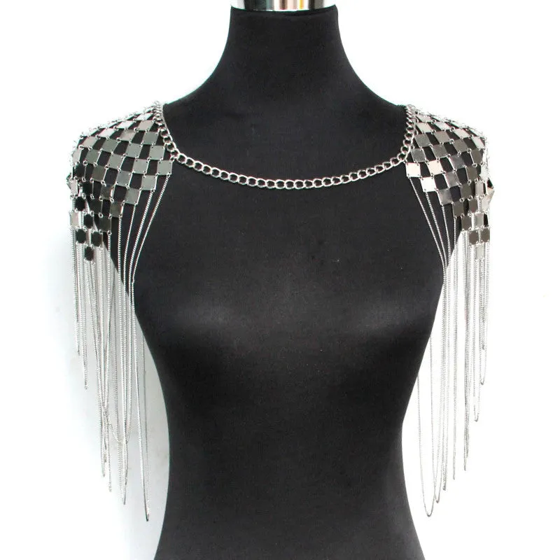 Bohemian Punk Body Chain Necklaces Collar Shoulder Chain Long Necklaces & Pendants Women Sexy Statement Body Jewelry