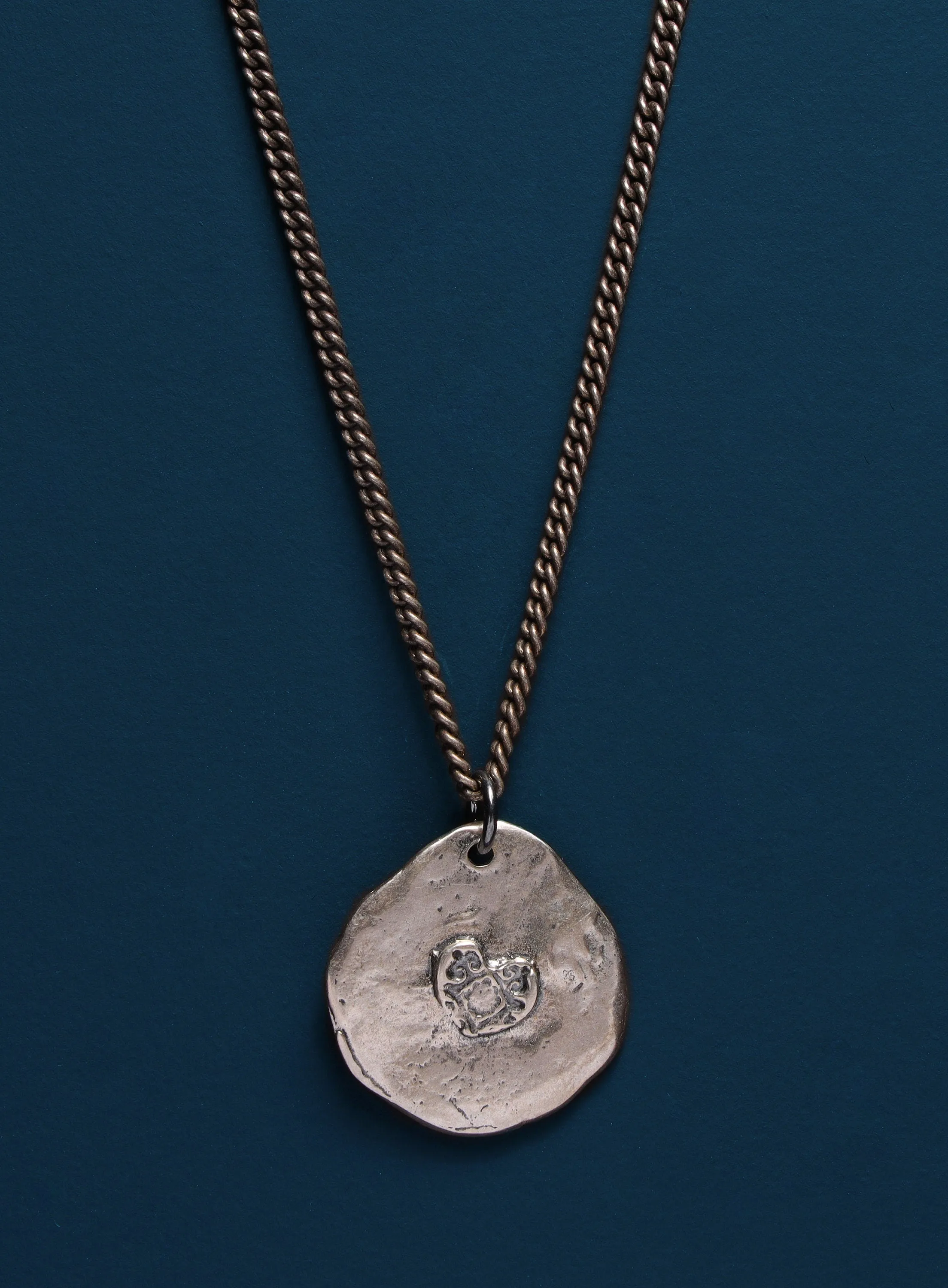 Buddha Pendant front and heart on the back necklace