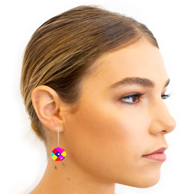 Button Drop Earring