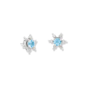 Cactus Earring Halos White Gold - Diamond