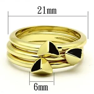 CJG1208 Wholesale Epoxy Gold Plated Stainless Steel Stackable Ring