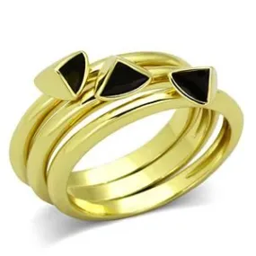 CJG1208 Wholesale Epoxy Gold Plated Stainless Steel Stackable Ring