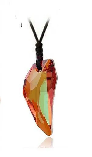 Crystal Zinc Alloy Geometric Shape Pendant Necklaces