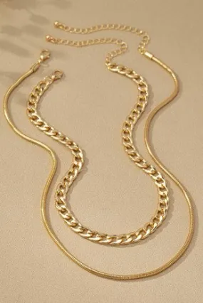 CURB AND COBRA NECKLACE SET