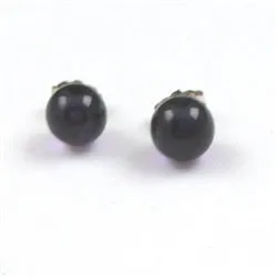 Dark Amethyst Stud Earrings