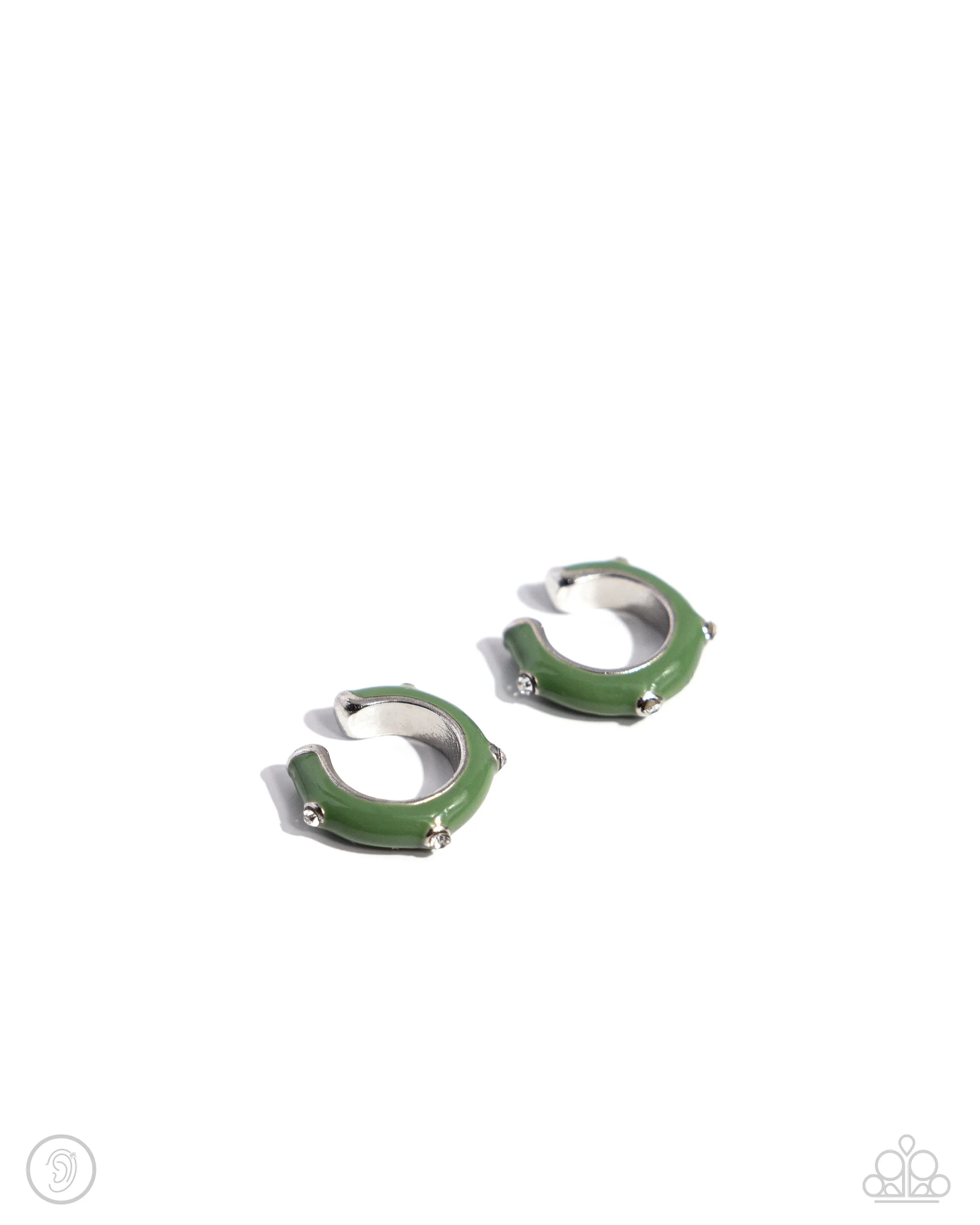 Earrings Coastal Color - Green Earcuffs E3023