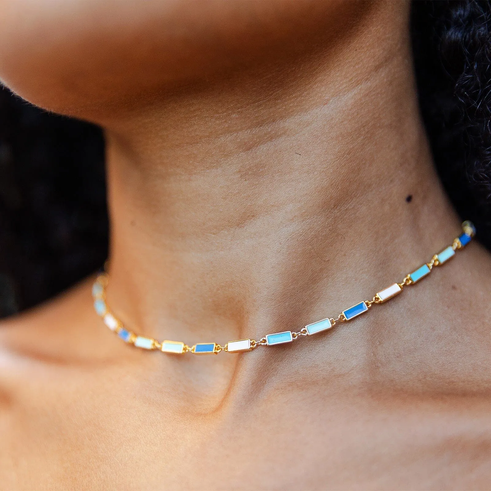 Enamel Bar Chain Choker