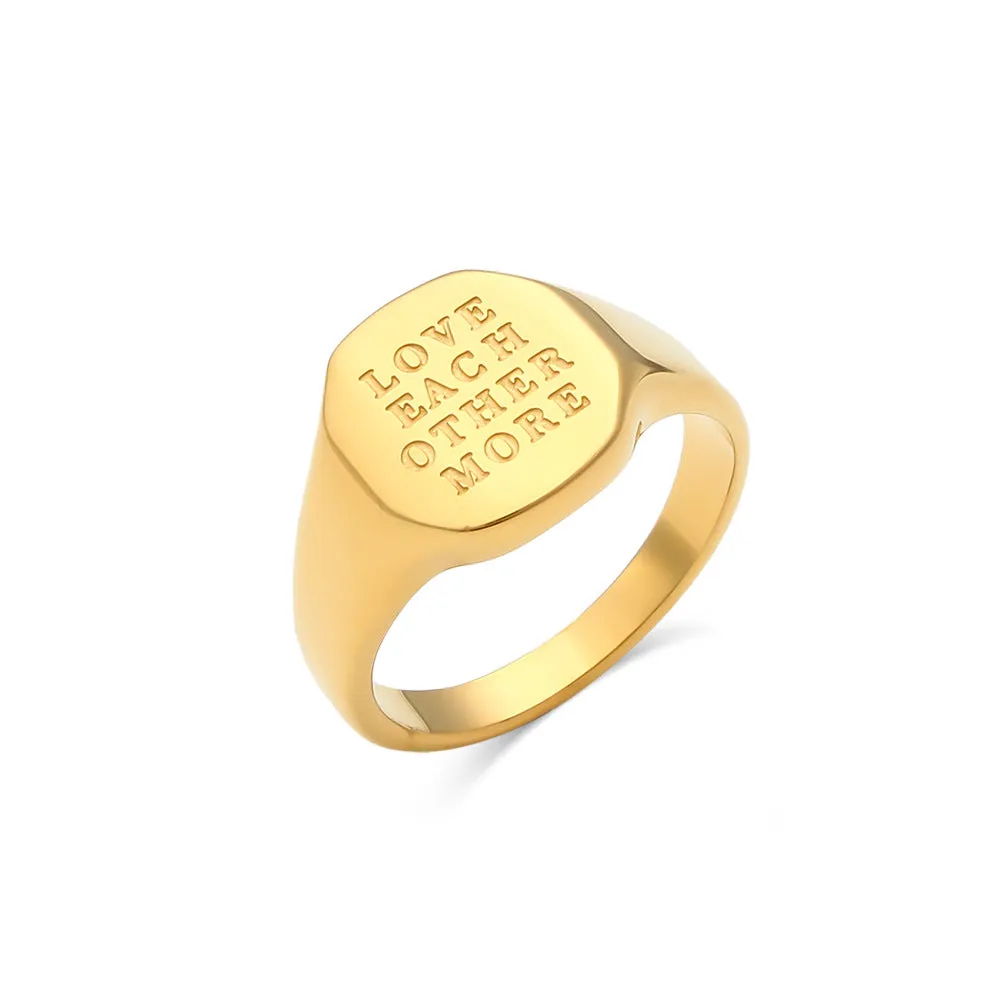 English Letter Ring