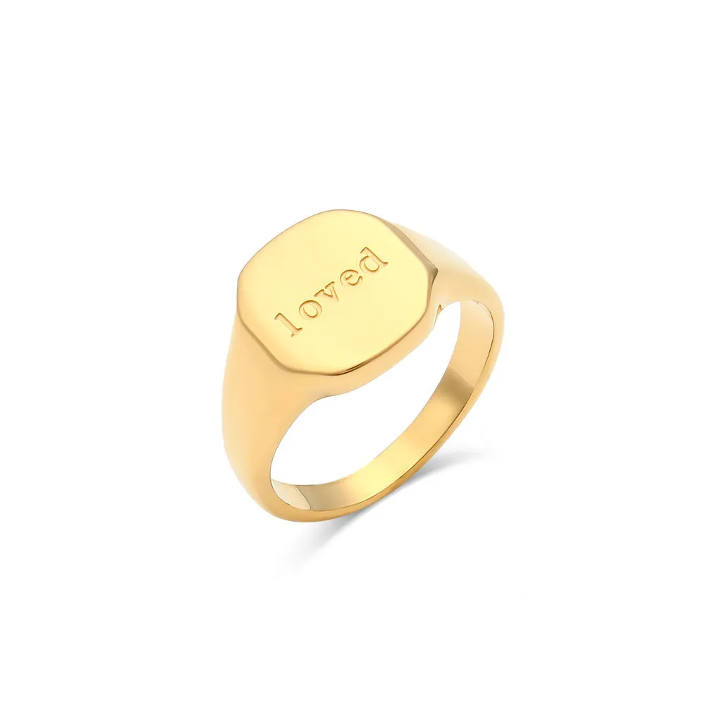 English Letter Ring