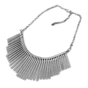 Fashion jewelry Collar Necklace Metal Multilayer Chain Tassel Choker Bib False Gold silver necklace for lady Women