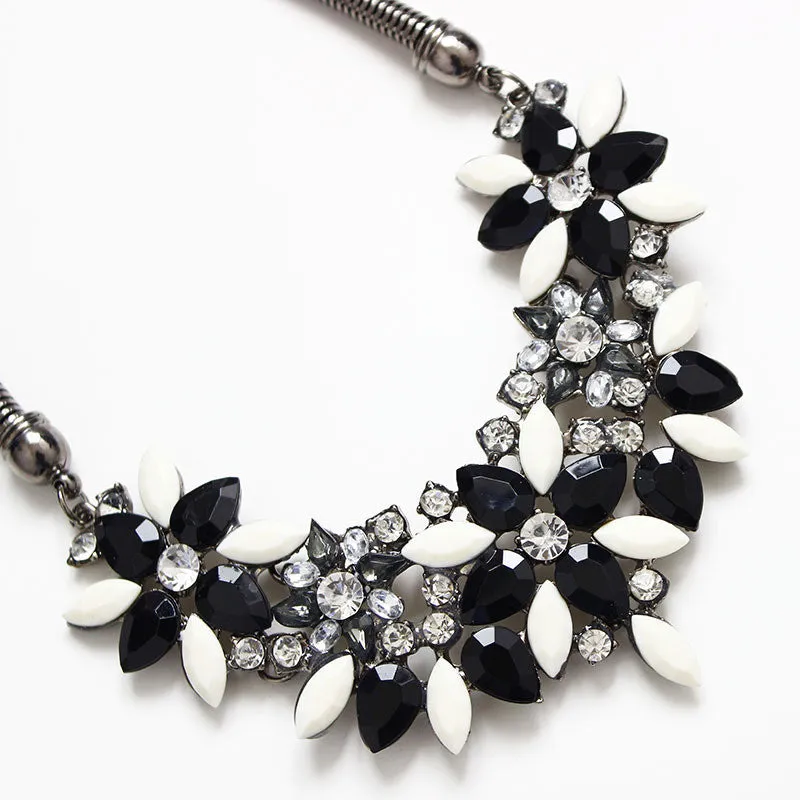 Fashion Necklaces For Women Fabric Acrylic Resin Flower Necklace Collar Statement Necklace Pendant