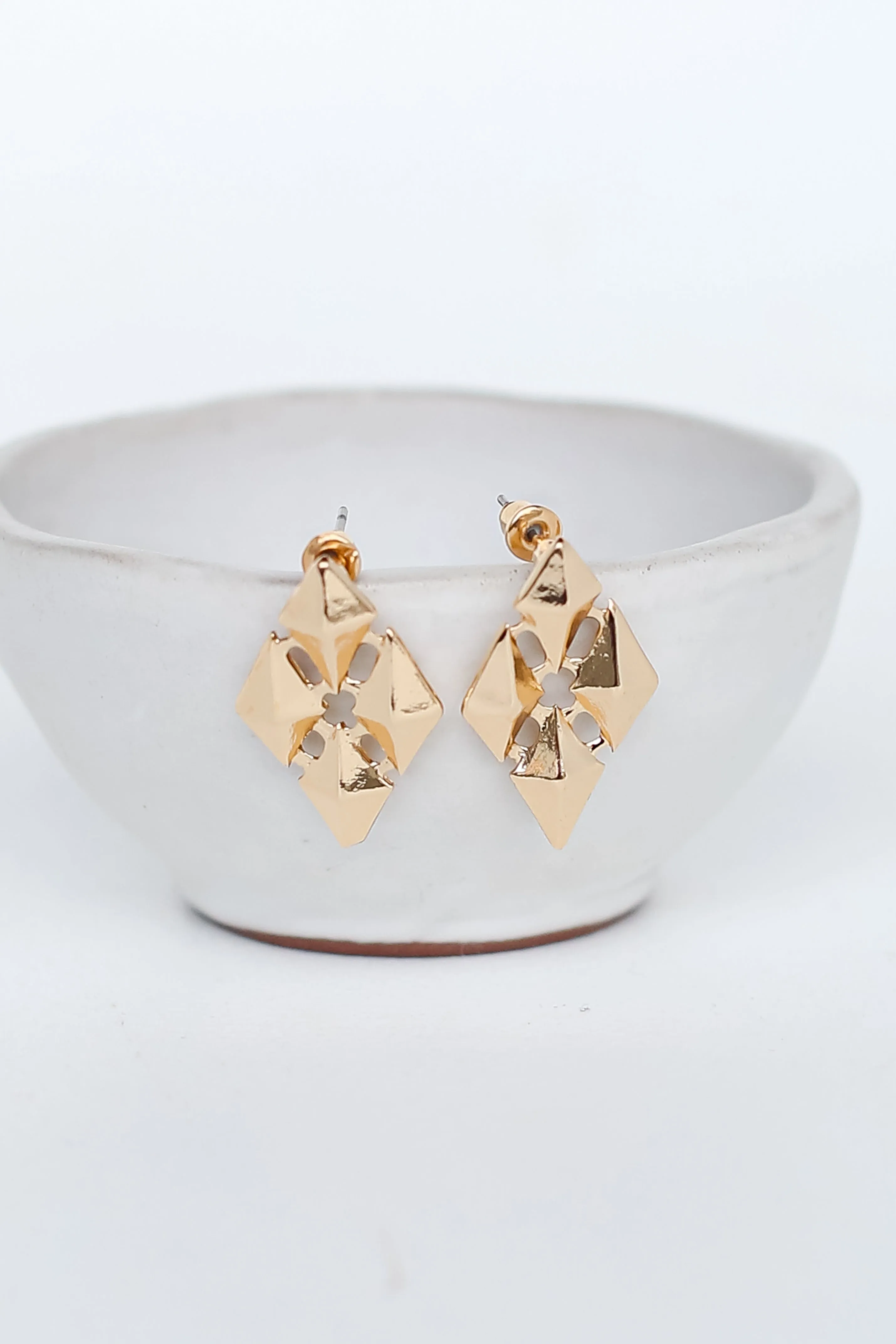 FINAL SALE - Adrianna Gold Statement Stud Earrings