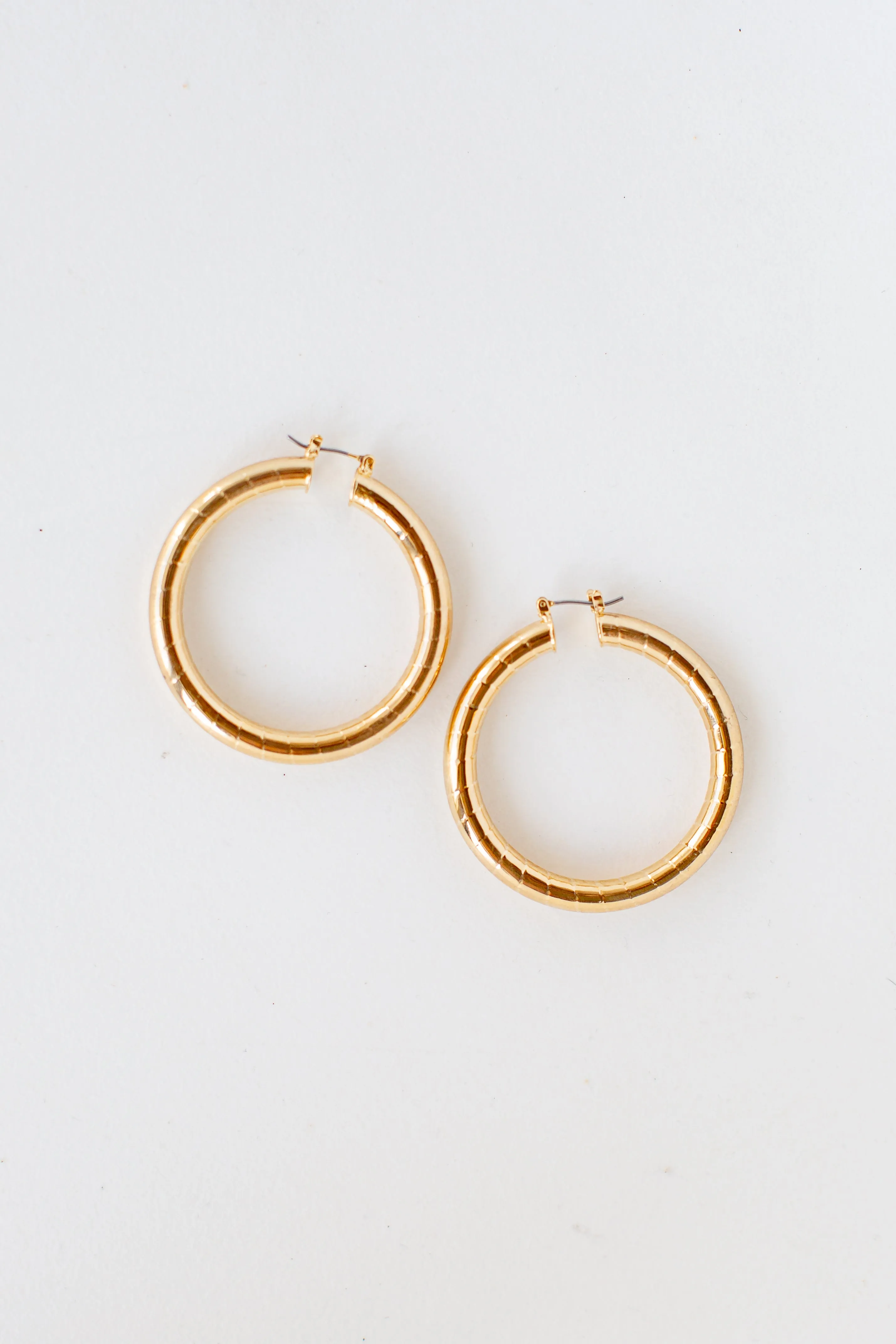 FINAL SALE - Angela Gold Hoop Earrings