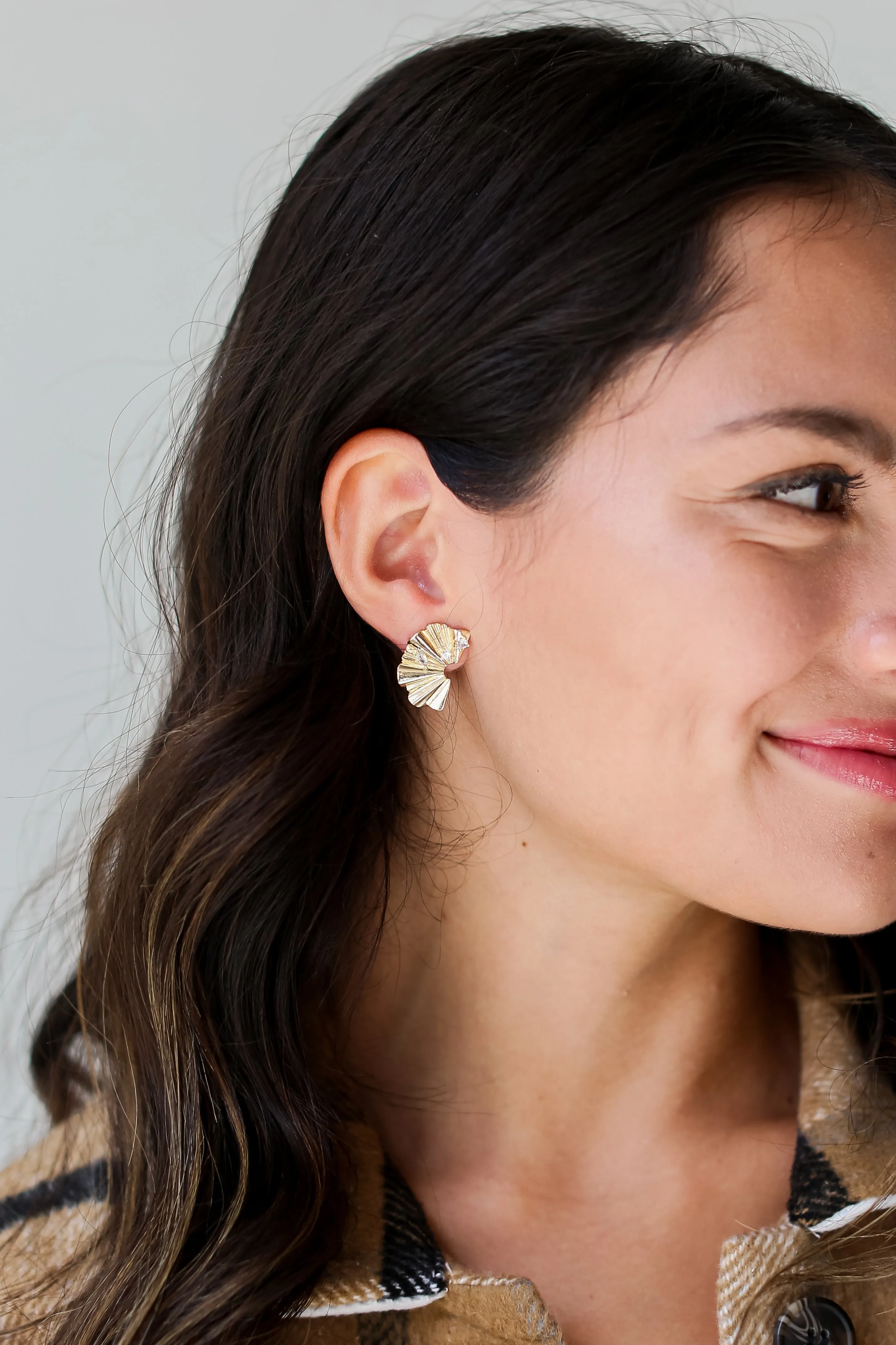 FINAL SALE - Juliette Gold Statement Stud Earrings