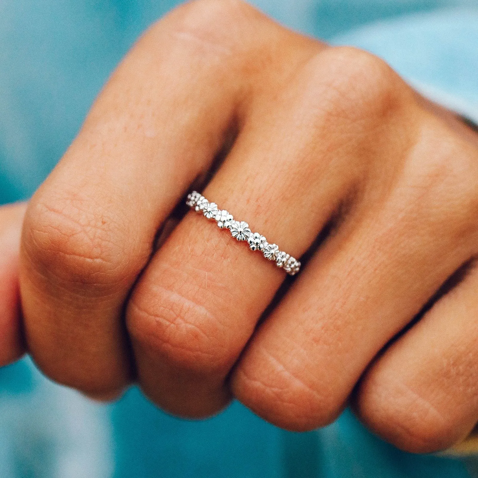 Floral Stacking Ring