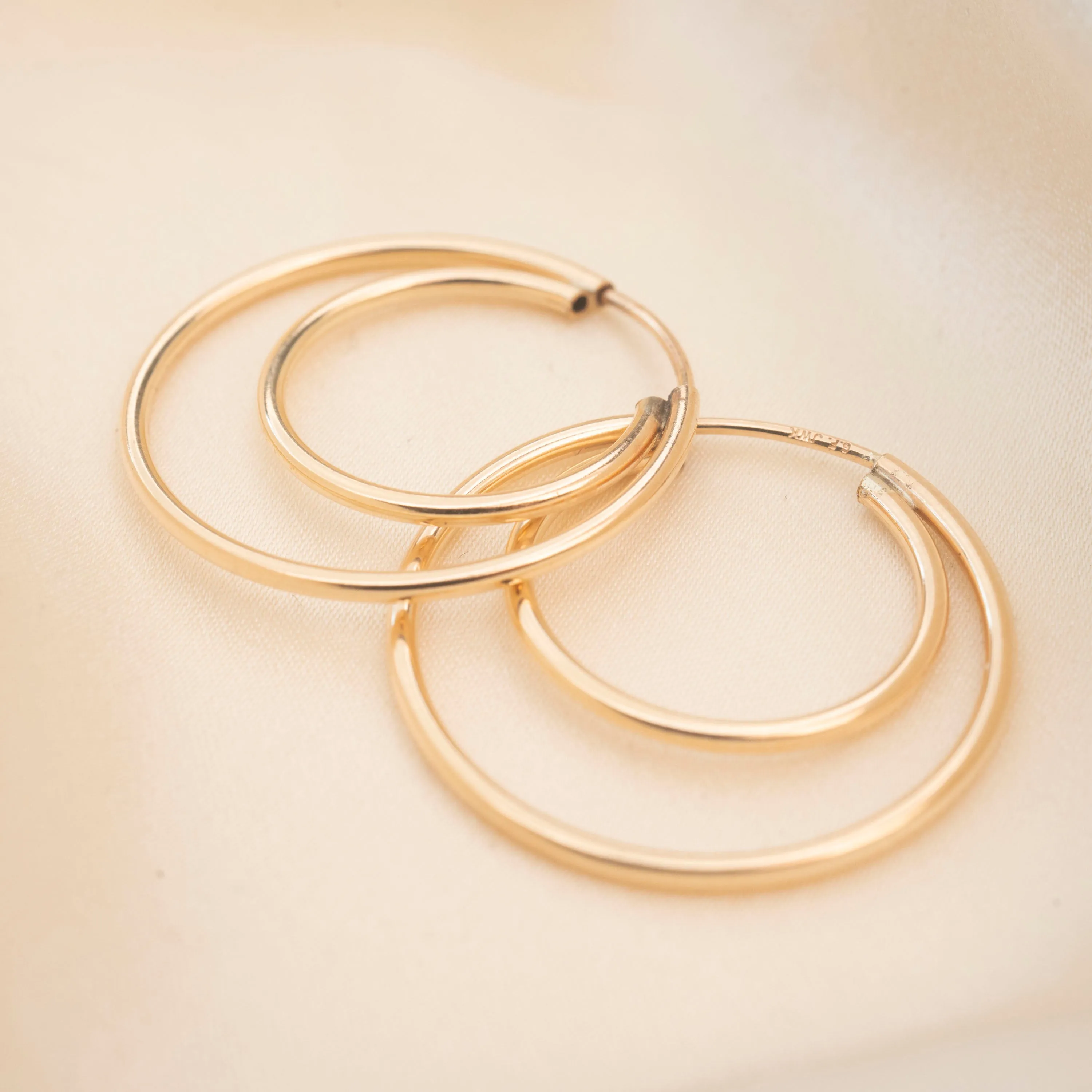 Gold Filled Double Endless Hoops