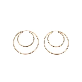 Gold Filled Double Endless Hoops