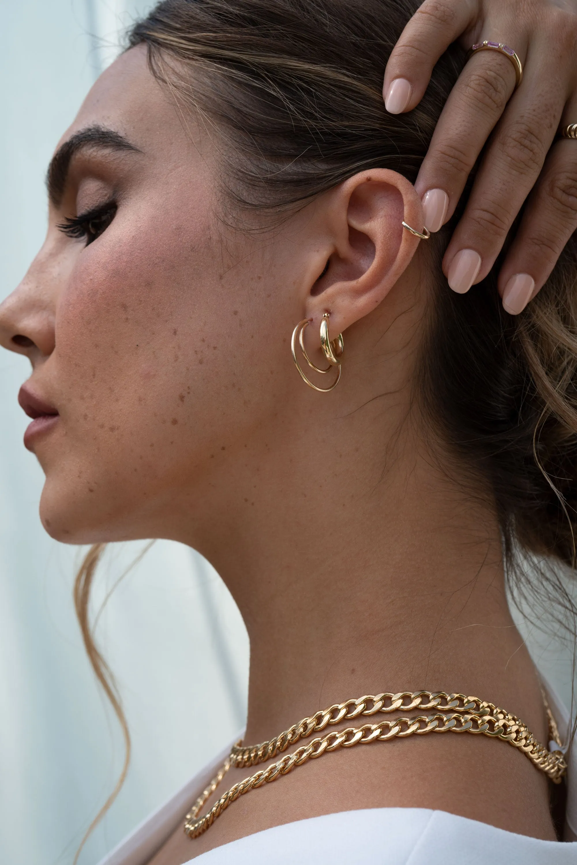 Gold Filled Double Endless Hoops