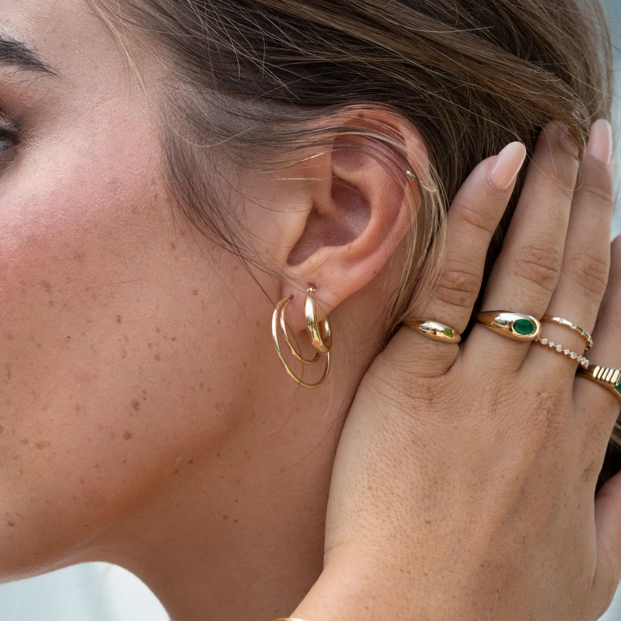 Gold Filled Double Endless Hoops