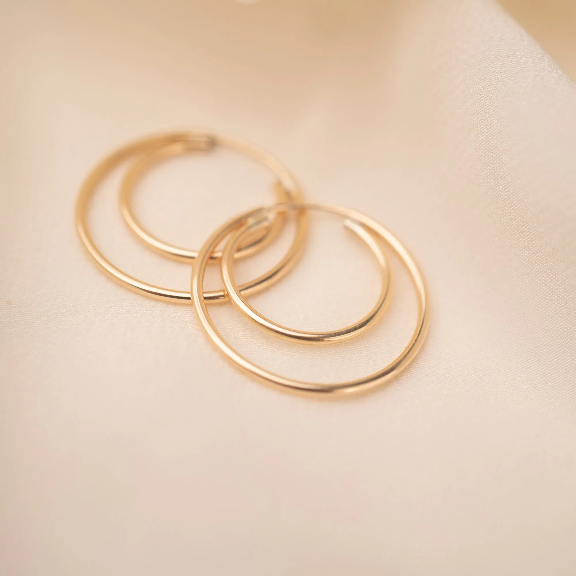 Gold Filled Double Endless Hoops