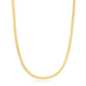 Gold Flat Snake Chain Necklace