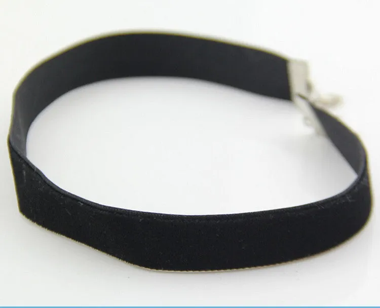 Handmade Retro Black Velvet Choker Necklace