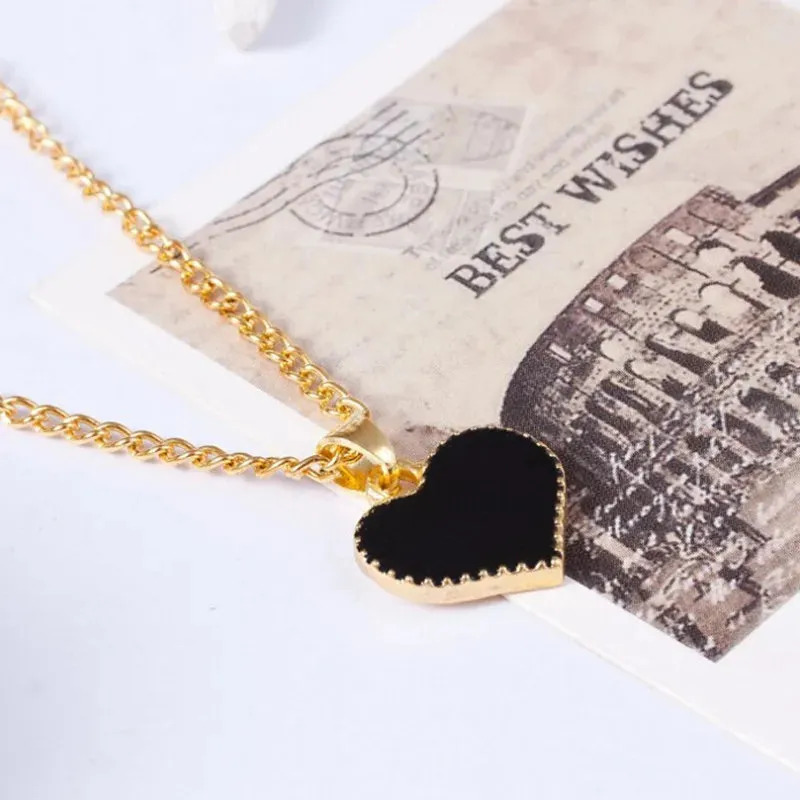 Heart Clavicle Models Fashion Gossip New Vintage Chain With Red Serena Girl Love Pendant Necklace