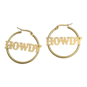 Howdy hoop earrings