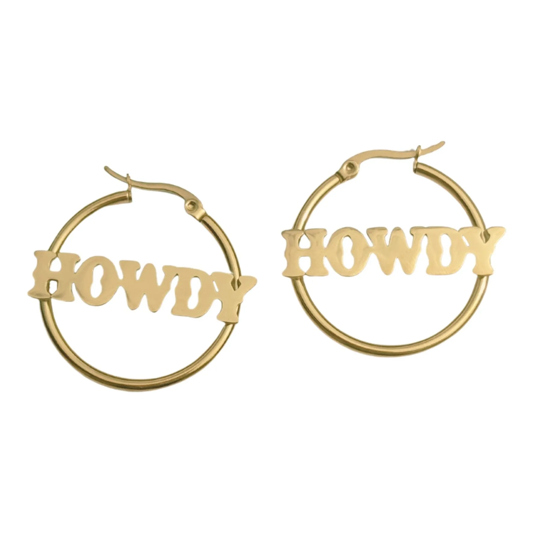 Howdy hoop earrings