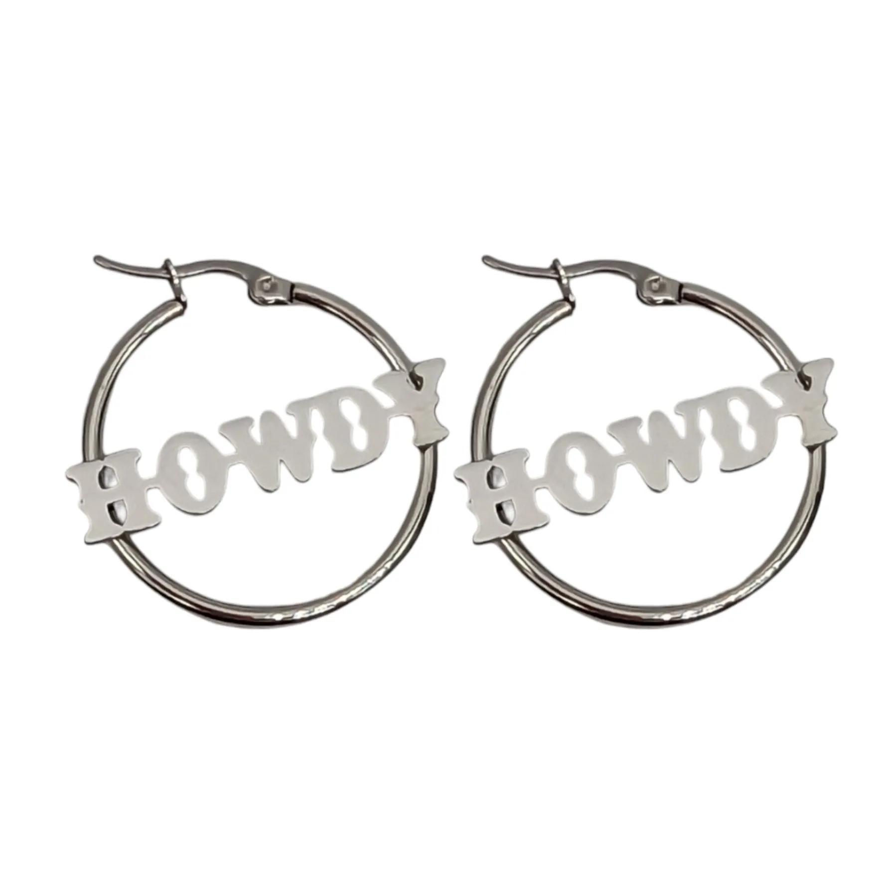 Howdy hoop earrings