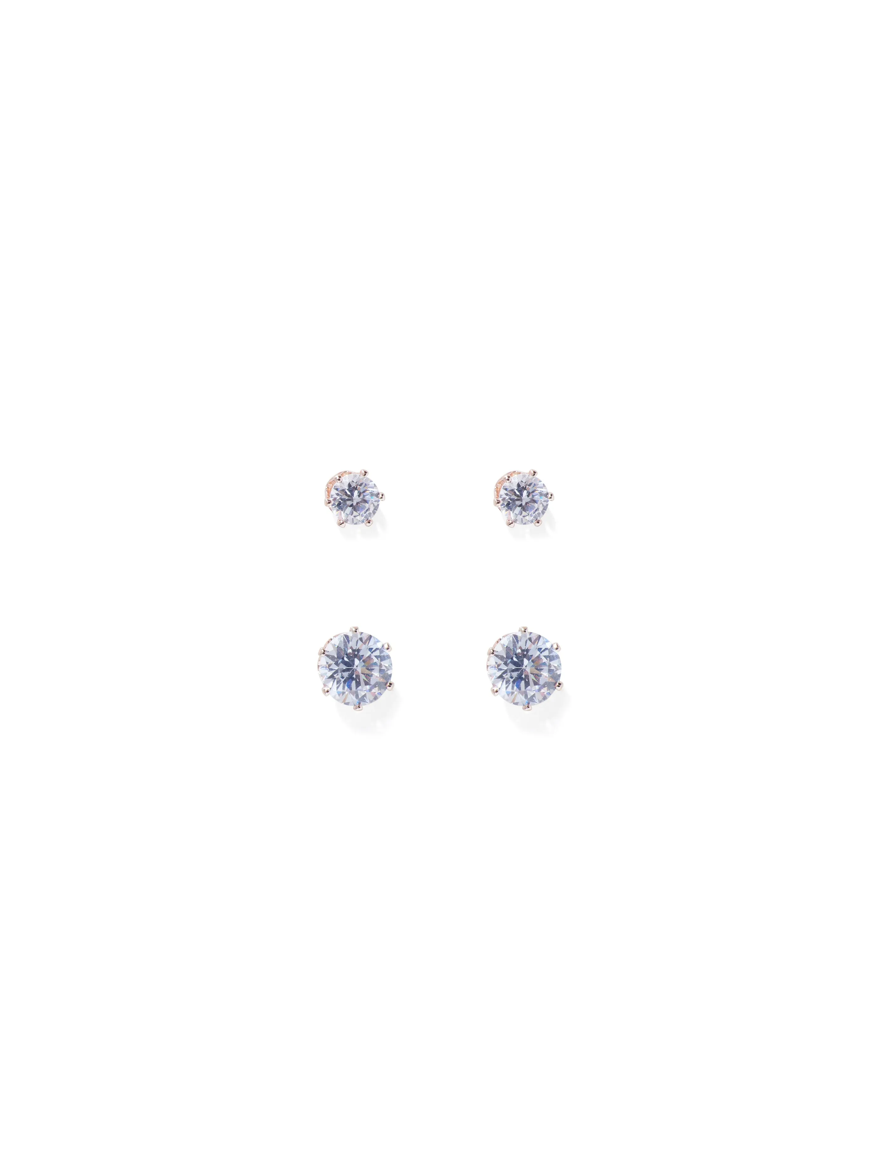 Jess Cubic Zirconia Two Pack Stud Earrings