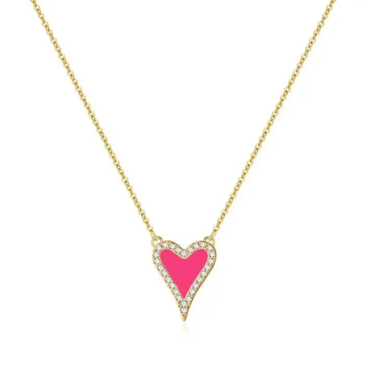 Kyerlyn CZ Heart Necklaces