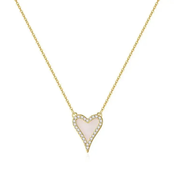 Kyerlyn CZ Heart Necklaces