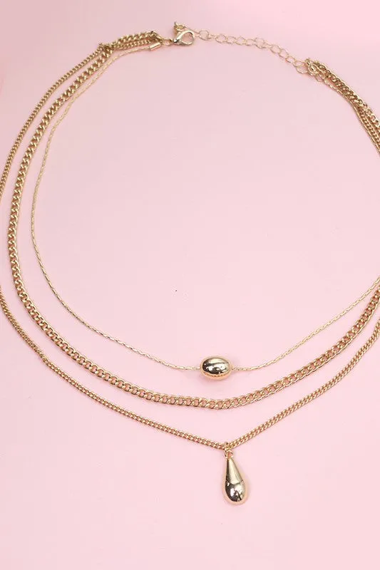 Marissa Teardrop Layered Necklace