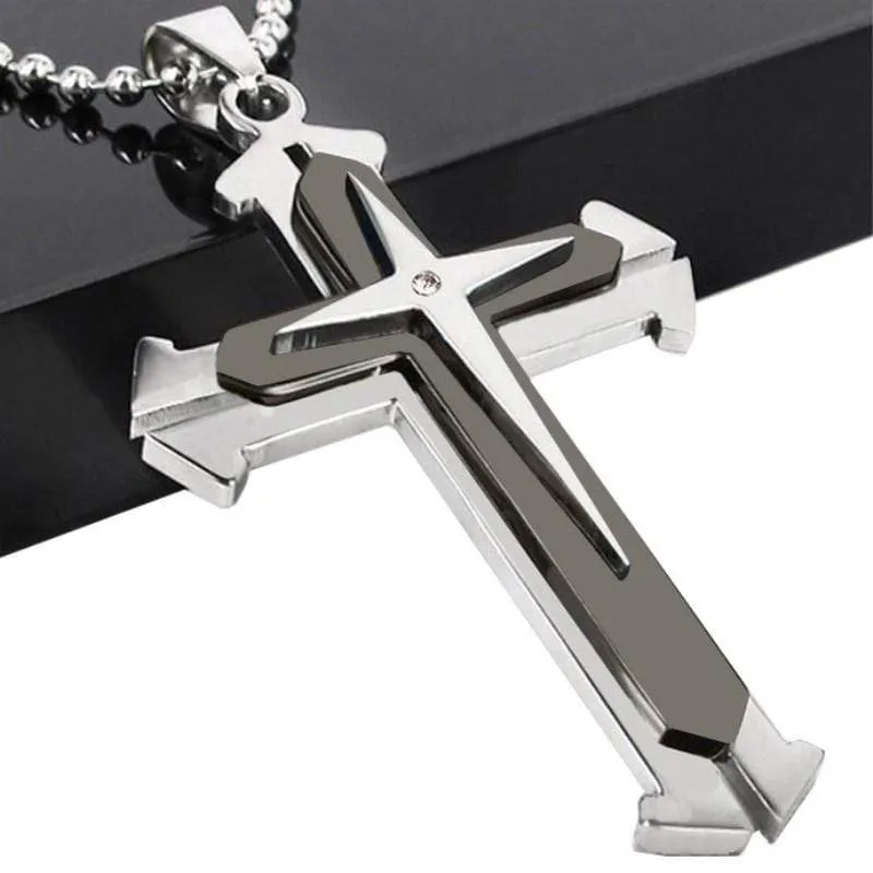 Men's Christian Necklace <br> Layered