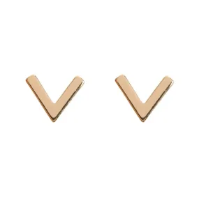 Minimalistic V Stud Earrings