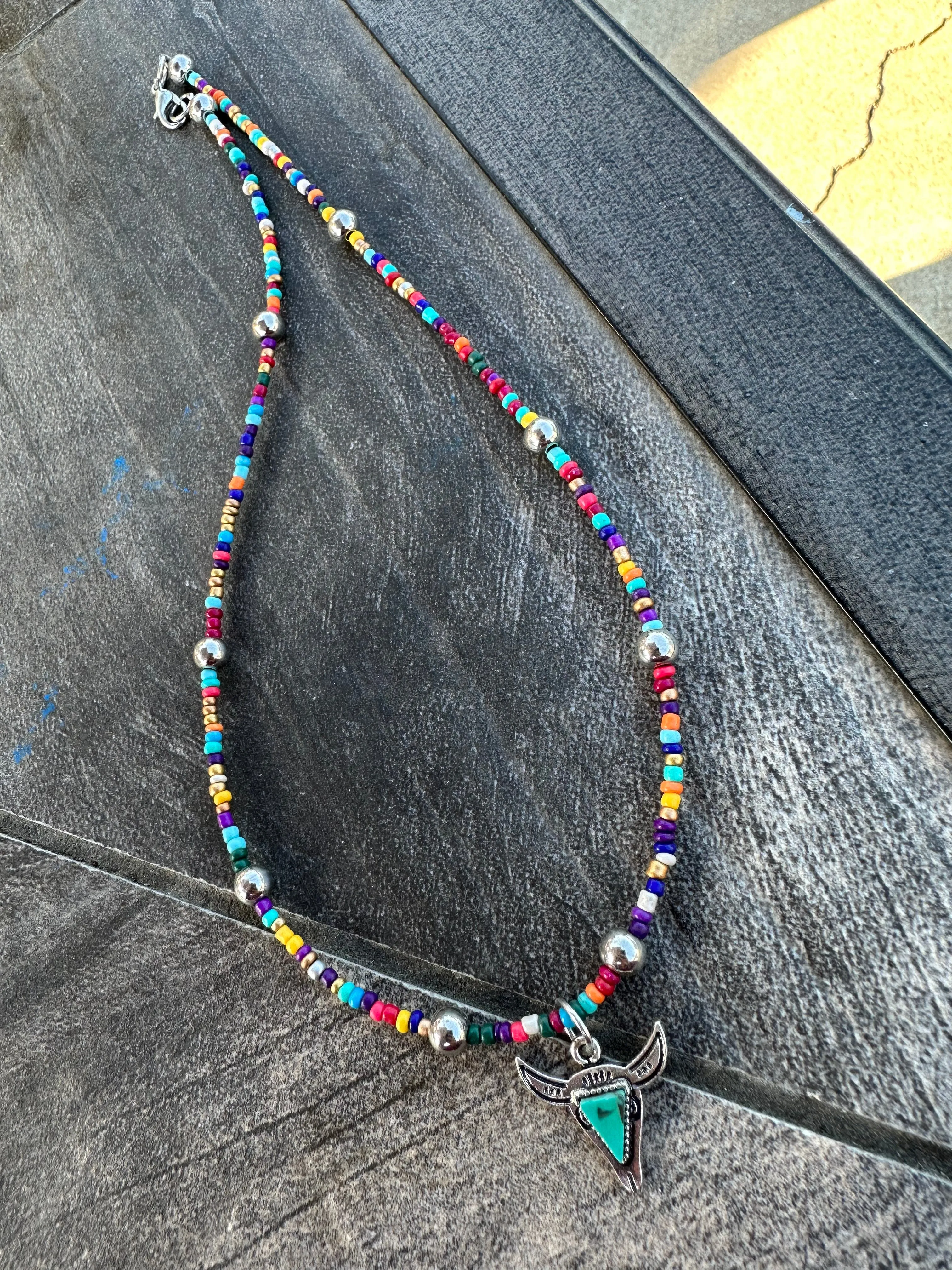 Multi color cowgirl choker