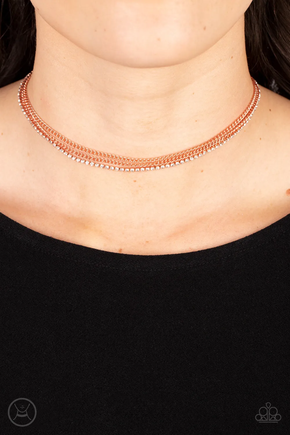 Necklaces Glitzy Gusto - Copper N129