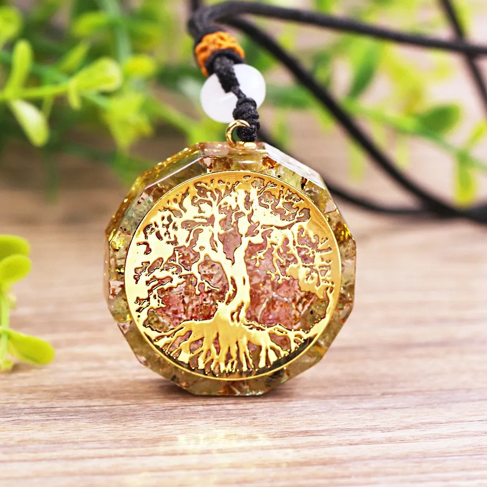 Orgonite  Necklace Tree Of Life Pendant Energy Stone  Reiki Chakra Yoga Necklace Healing Meditation Jewelry For Women