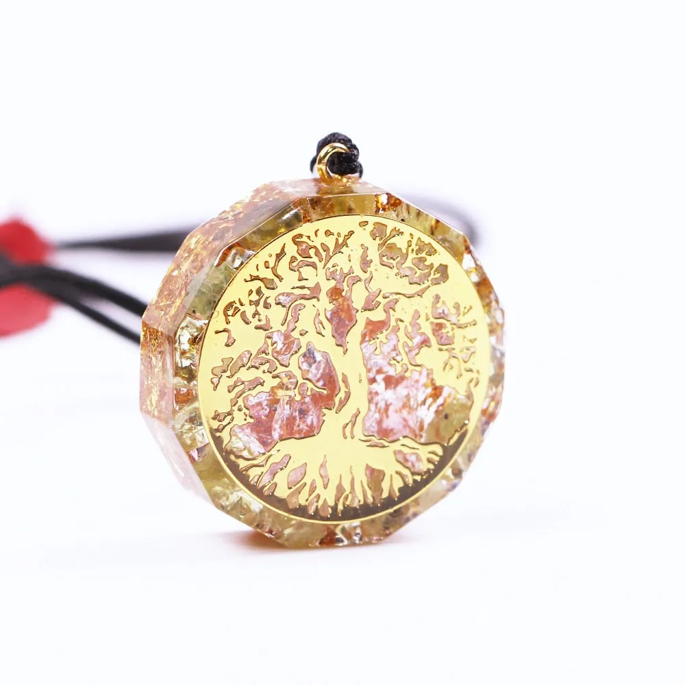 Orgonite  Necklace Tree Of Life Pendant Energy Stone  Reiki Chakra Yoga Necklace Healing Meditation Jewelry For Women