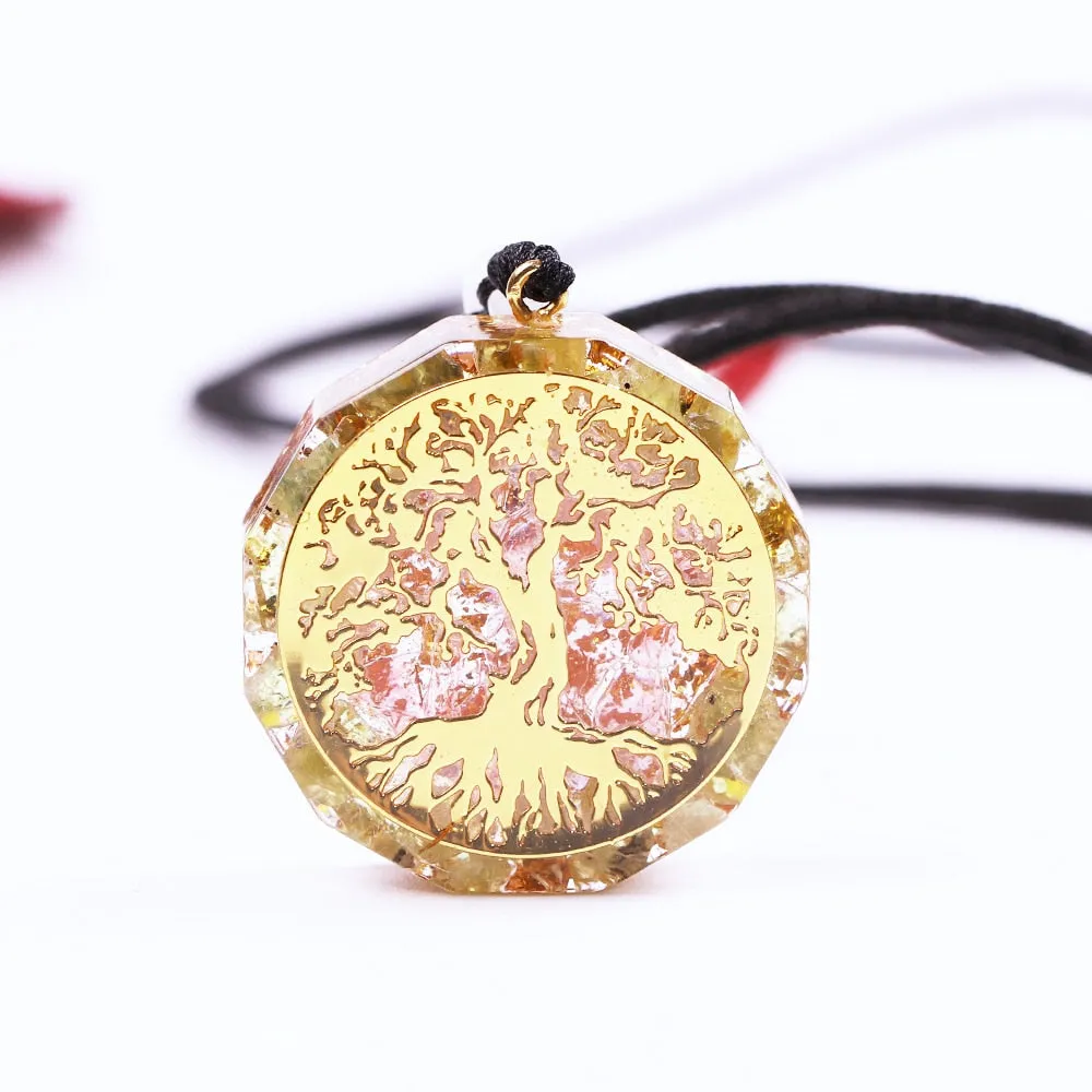 Orgonite  Necklace Tree Of Life Pendant Energy Stone  Reiki Chakra Yoga Necklace Healing Meditation Jewelry For Women